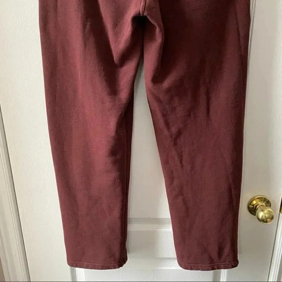 Roots Sweatpants Straight Leg Track Pants  Fleece Joggers Burgundy Size XS - Picture 10 of 16